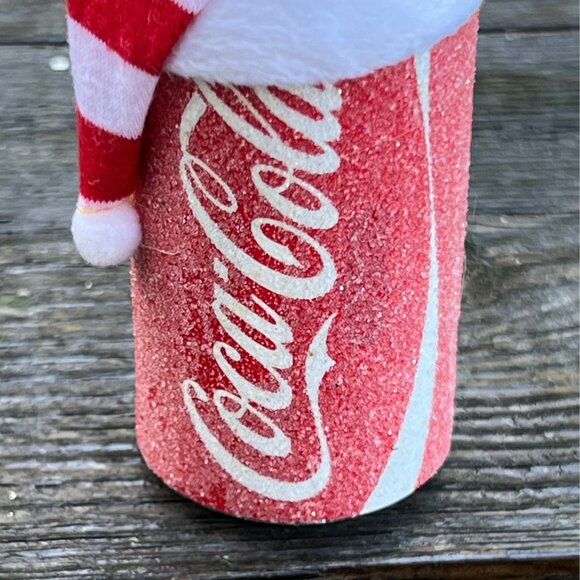 COCA-COLA COKE CAN GLITTER SANTA HAT CHRISTMAS HOLIDAY ORNAMENT - Picture 5 of 6
